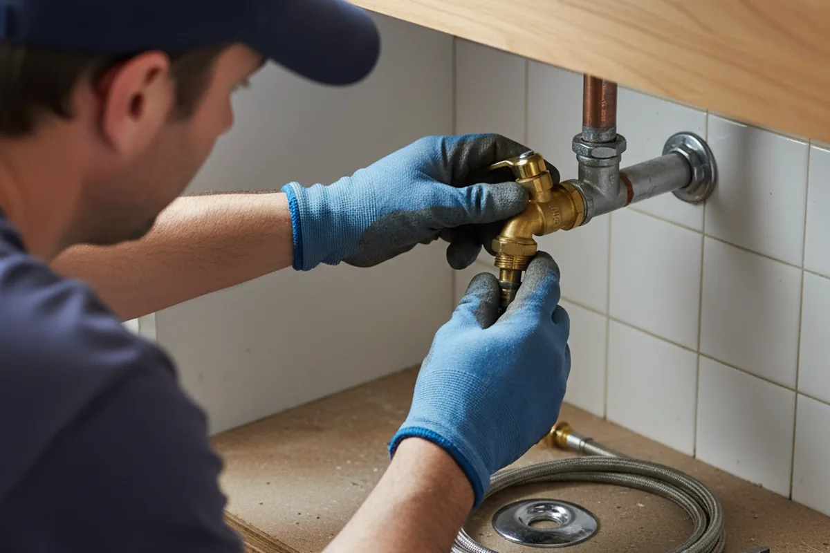 Shutoff valve and fitting work during Faucet and Fixture Repair in Ridgefield